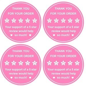 NEW COLOR! ⭐️100 Please Leave a Review Star Stickers